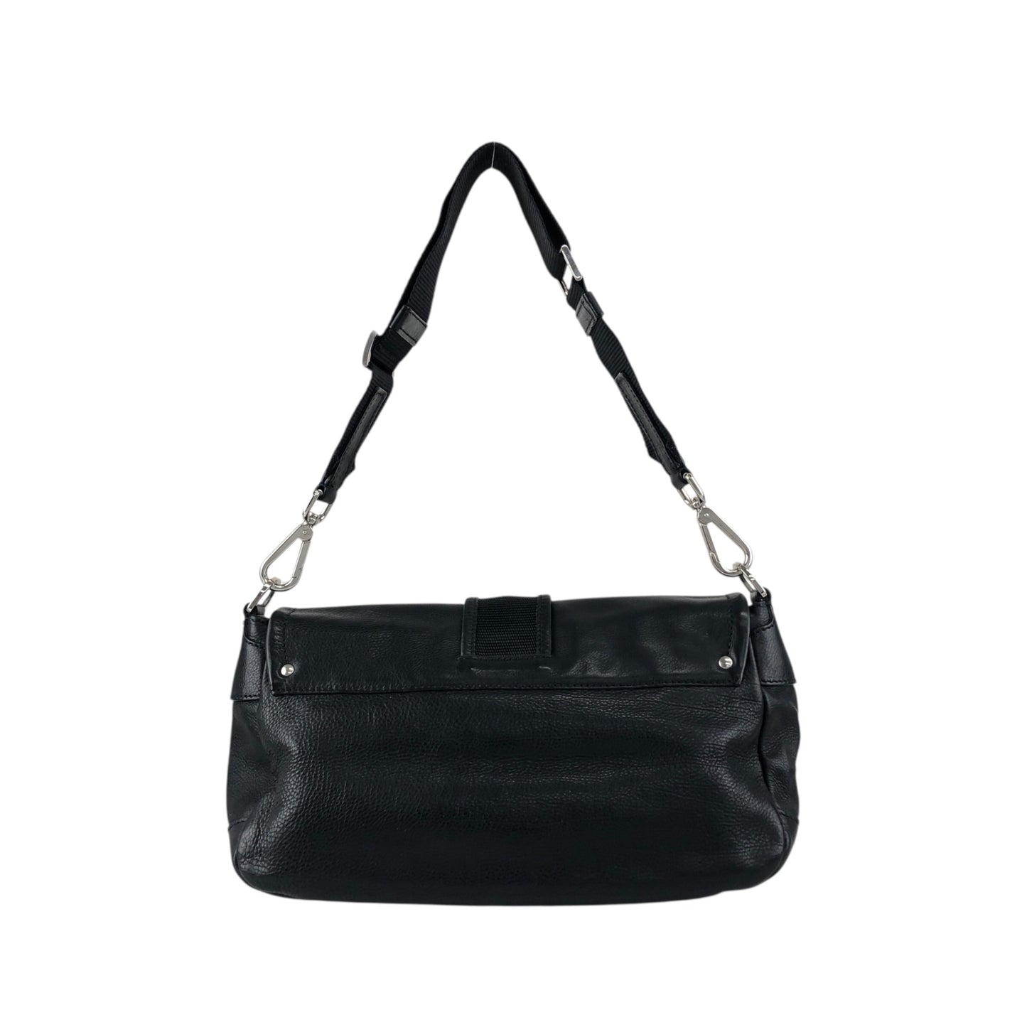 PRADA Triangle Logo Front Buckle  Shoulder bag Black Vintage  wsw3t2