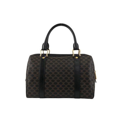 CELINE Macadam Blason Two-way Small  Boston bag Shoulder bag Black Vintage k7b5zs