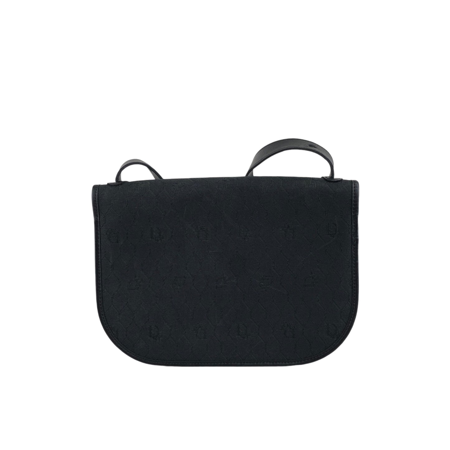 Christian Dior Honeycomb Pattern Logo Shoulder bag Black Vintage 5dub73