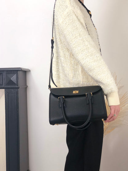 LOEWE Anagram Turn Lock Two-way Small Boston bag Shoulder bag Black Vintage v54wyi