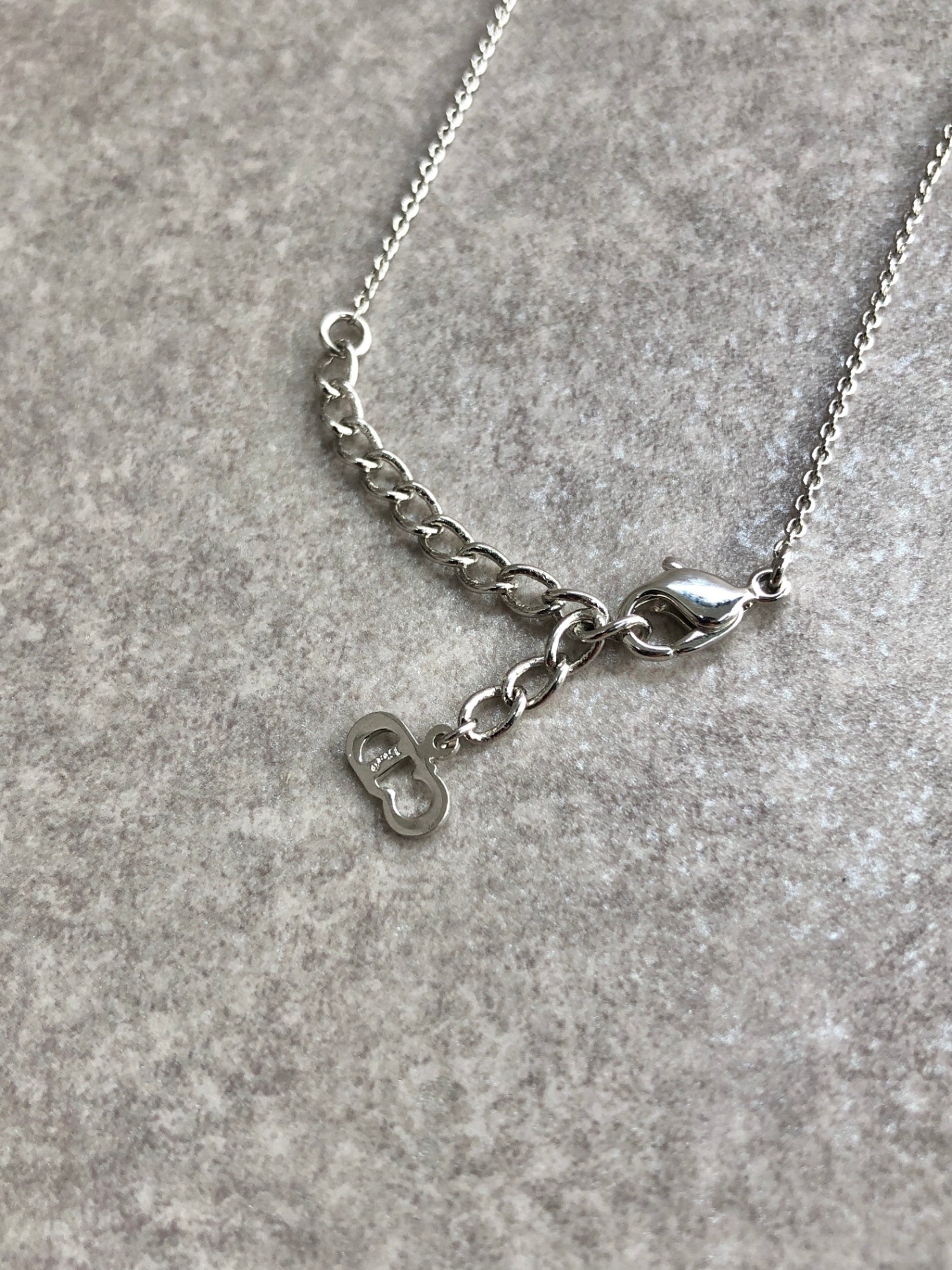 Christian Dior CD Logo Cube Motif Necklace Silver Vintage j5k8kf