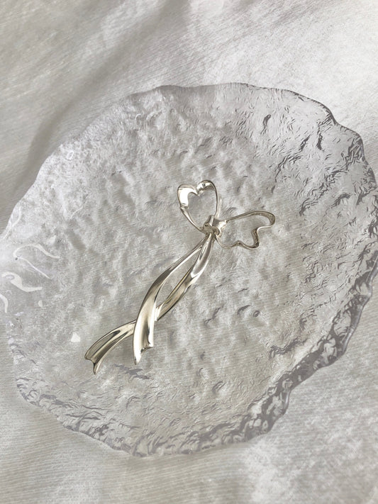 Tiffany & Co. Ribbon Motif Brooch Silver Vintage tcufvv