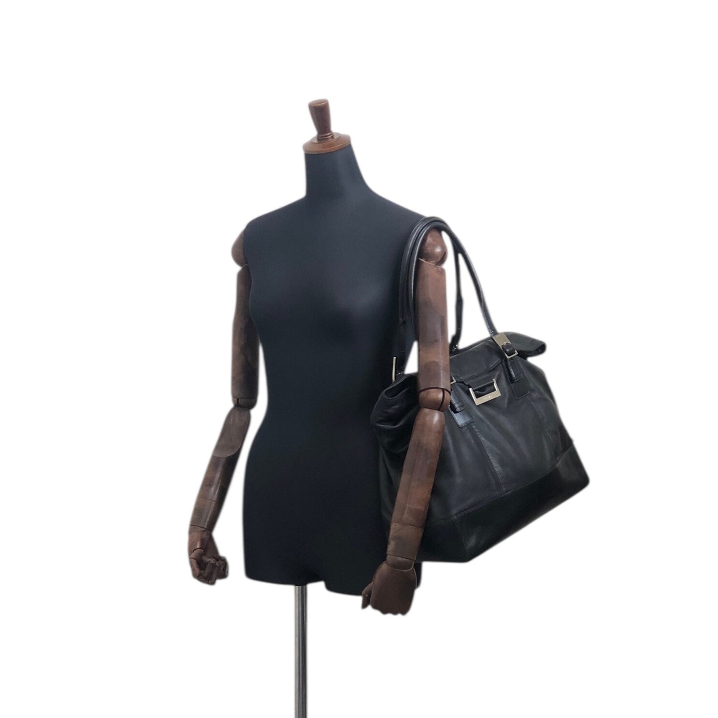LOEWE Logo Handbag Black Vintage cs6yj7