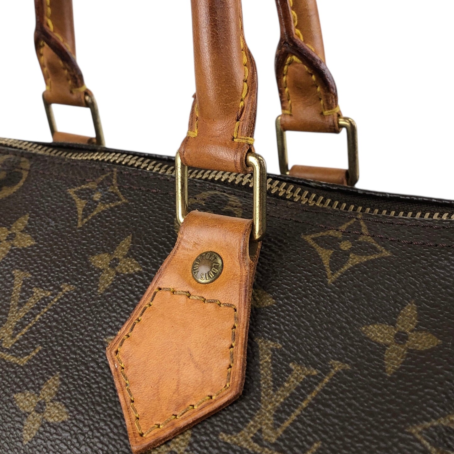 LOUIS VUITTON Monogram Small Boston bag Brown Vintage pg4nya