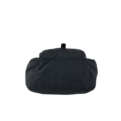 PRADA Triangle Logo Front Buckle Shoulder bag Black Vintage dre4i8