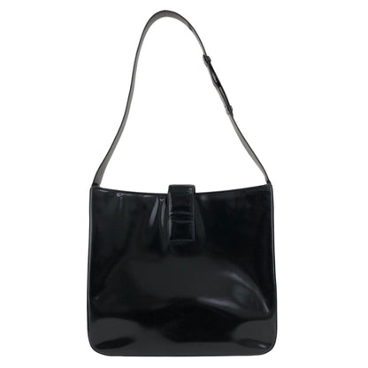 CELINE Logo Shoulder bag Black Vintage tabt7f