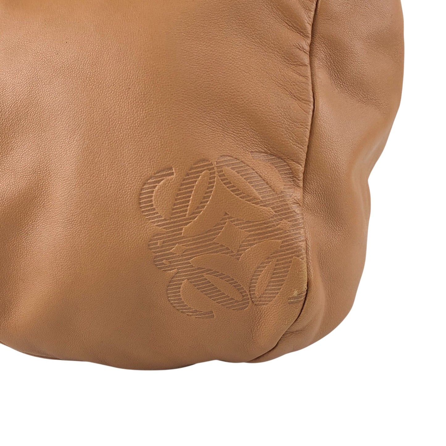 LOEWE Anagram Shoulder bag Hobobag Camel Vintage 6sxnri