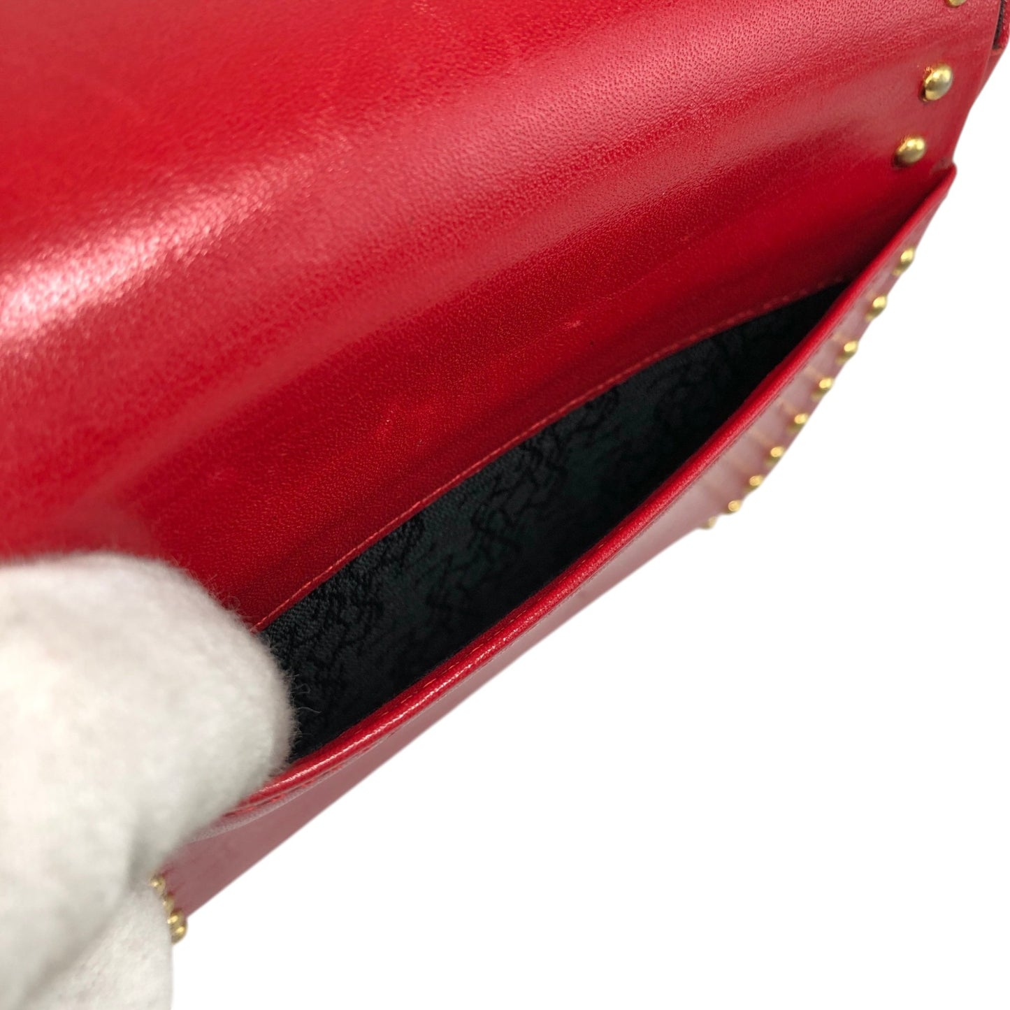 Yves Saint Laurent Heart Motif Small Shoulder bag Red Vintage v286hg