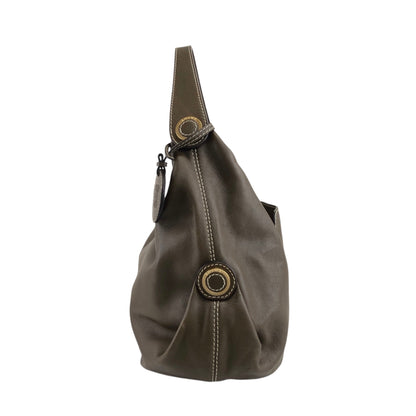 LOEWE Logo Embossed Shoulder bag Brown Vintage fsvn5t