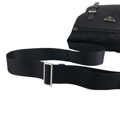 PRADA Triangle Logo Shoulder bag Black Vintage c3szxv