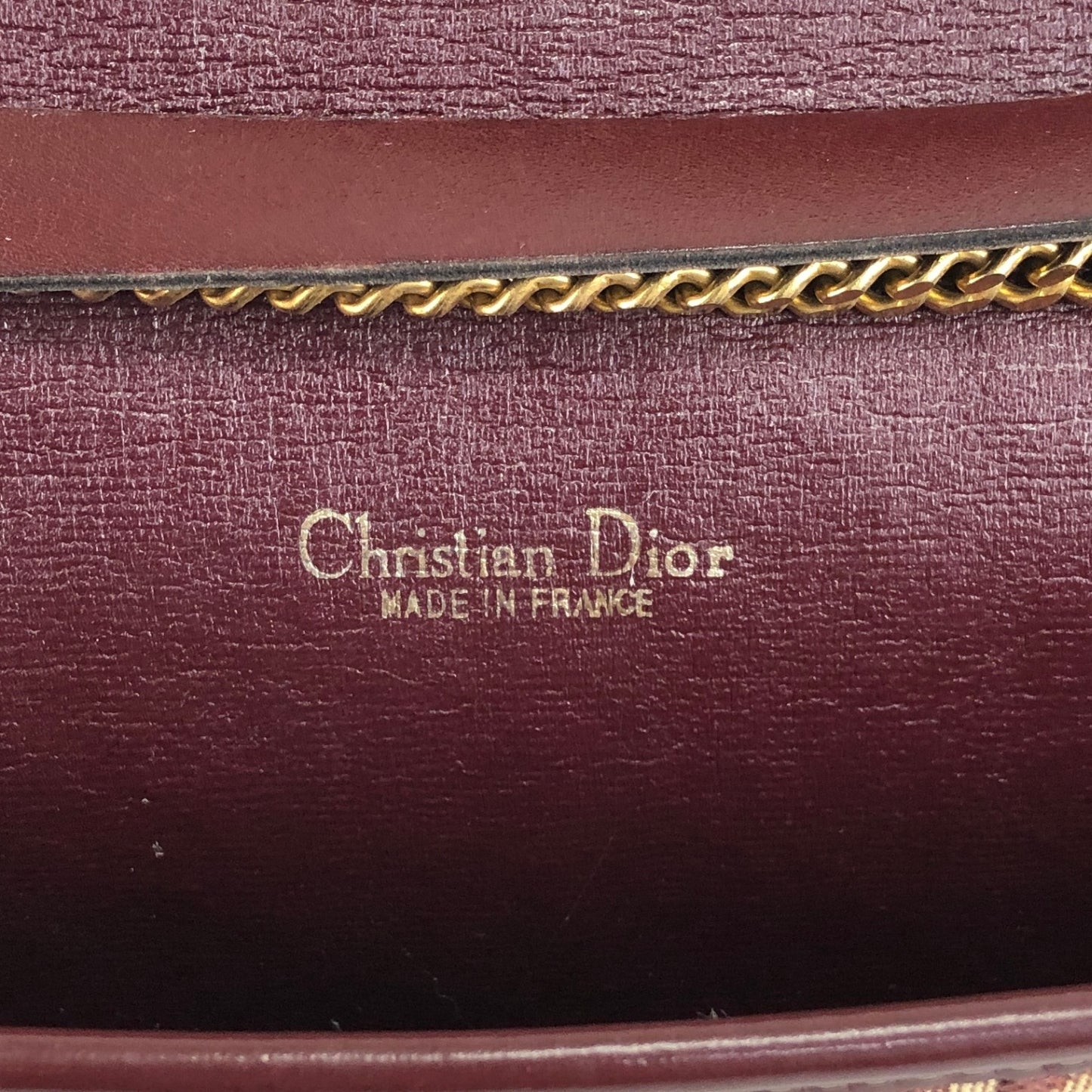 Christian Dior Trotter CD Logo Chain Shoulder bag Brown Vintage 5wnahc