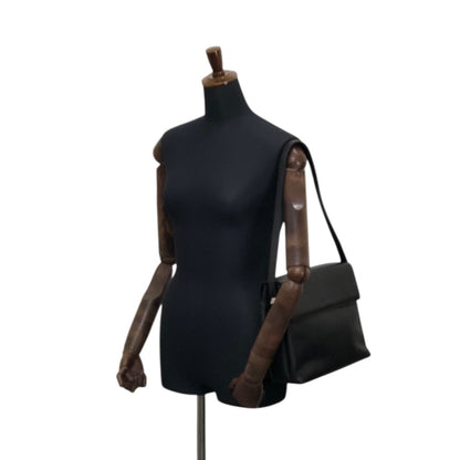 LOEWE Logo Embossed Shoulder bag Black Vintage htcz22