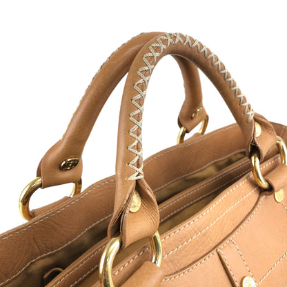 CELINE Blason Handbag Camel Vintage d6g4j8