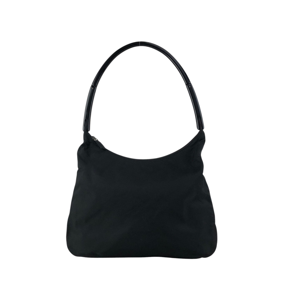 PRADA Tessuto Triangle Logo Shoulder bag Black Vintage gpgejr
