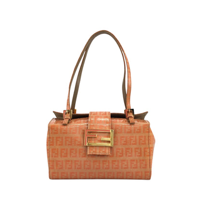 FENDI Zucchino Handbag Orange Vintage snr2vs