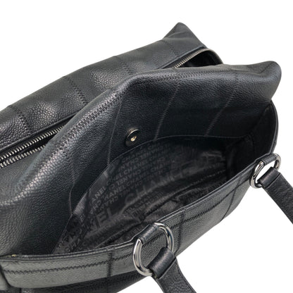 CHANEL Chocolate Bar Handbag Boston bag Black Vintage iez78z