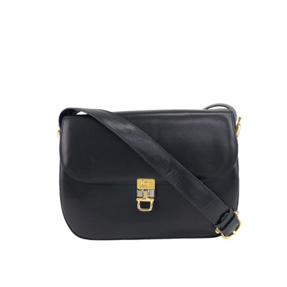 CELINE Horse Carriage Shoulder bag Black Vintage yifsp8