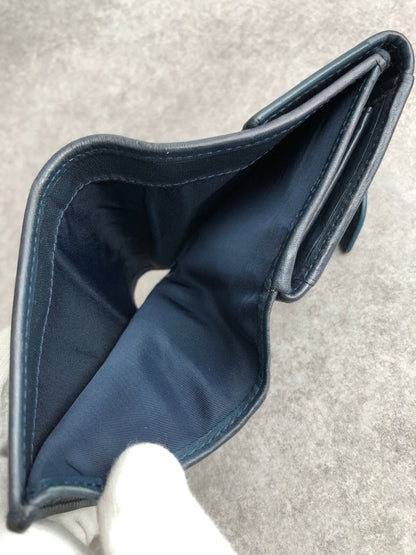 Christian Dior Trotter Folded Wallet Navy Vintage pmj4fu