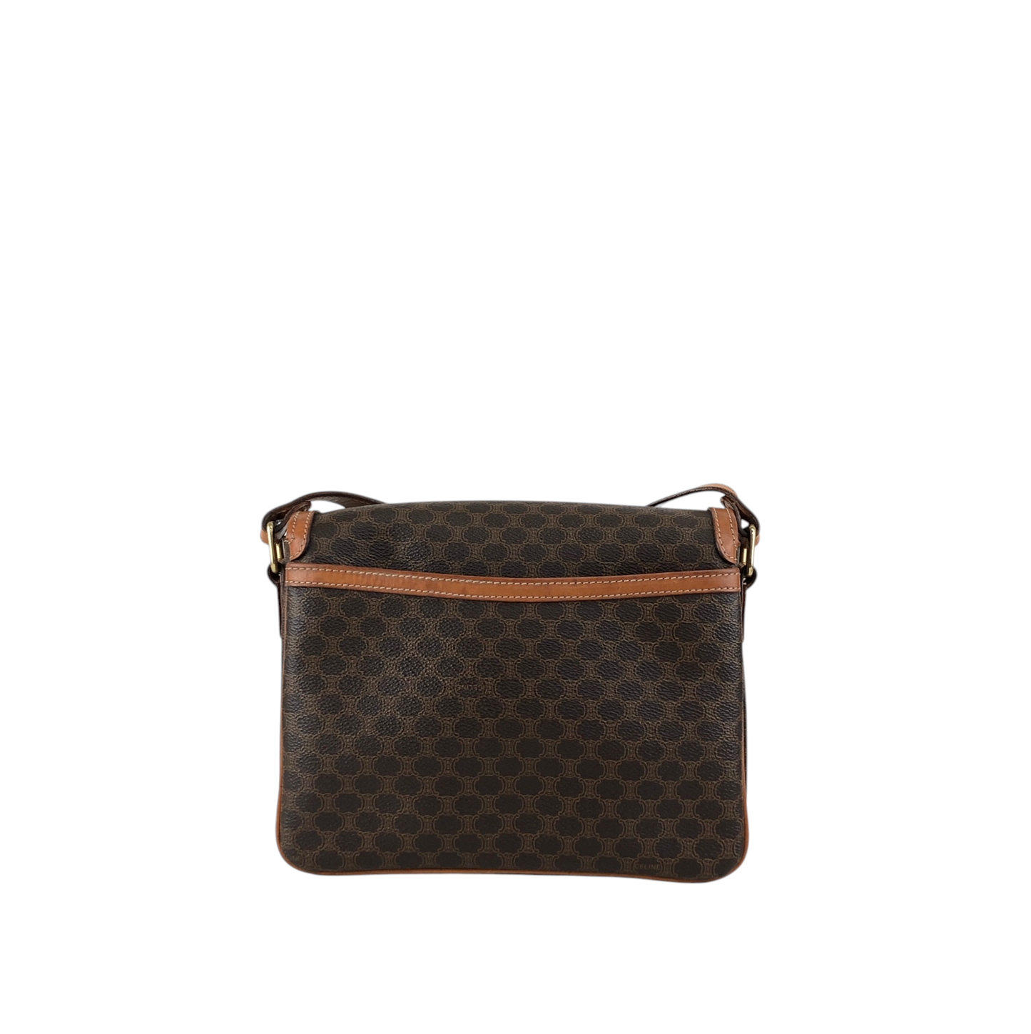 CELINE Macadam Horse Bit Shoulder bag Brown Vintage mcvths
