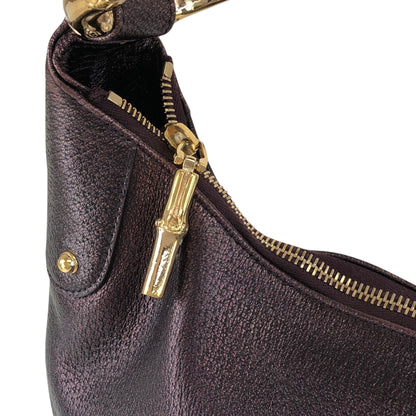 GUCCI Logo Shoulder bag Bordeaux Vintage wjm7n2