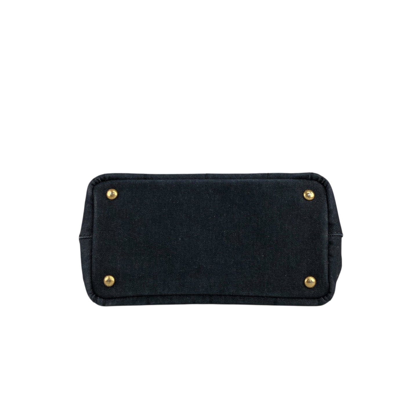 PRADA Canapa Two-way Handbag Shoulder bag Black Vintage ngejs5