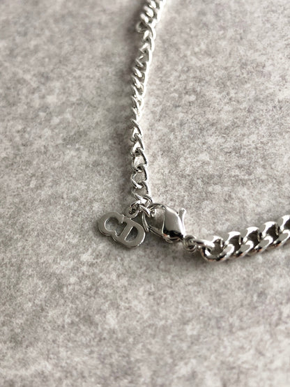 Christian Dior Logo Motif Bracelet Silver Vintage gpwvrz
