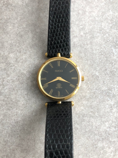 GUCCI Watch Black×Gold Vintage x7vvmr