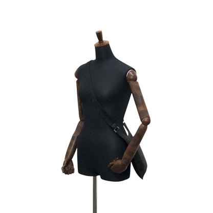 PRADA Tessuto Triangle Logo Shoulder bag Black Vintage h7a6s3