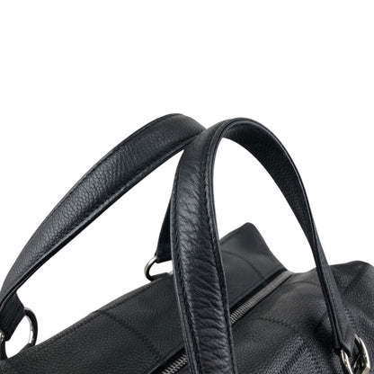 CHANEL Chocolate Bar Handbag Boston bag Black Vintage iez78z