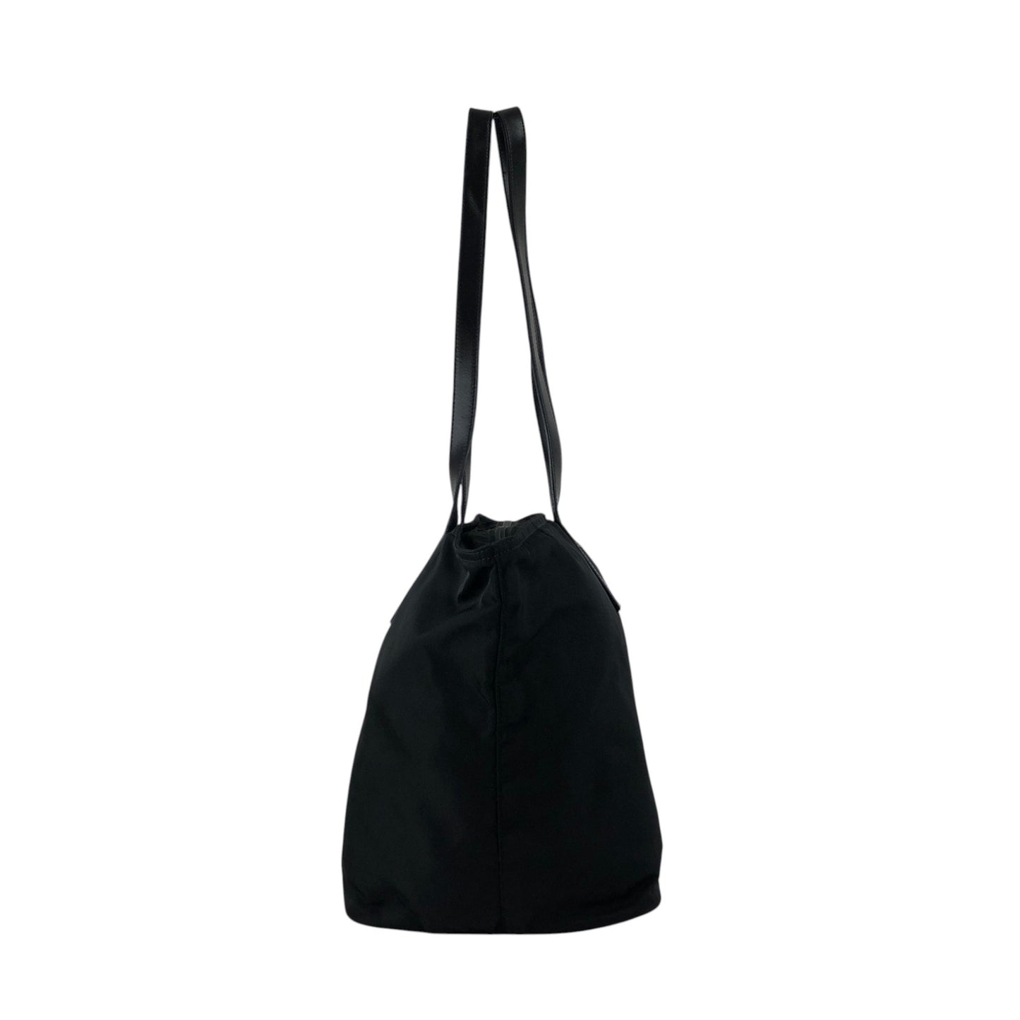 PRADA Tessuto Triangle Logo Totebag Black Vintage 28m35x