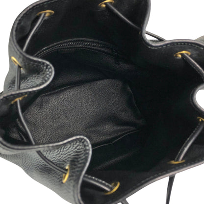 CELINE Blason Drawstring Shoulder bag Black Vintage 6uw6d7