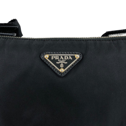 PRADA 三角形標誌單肩包 黑色 復古 st38ni