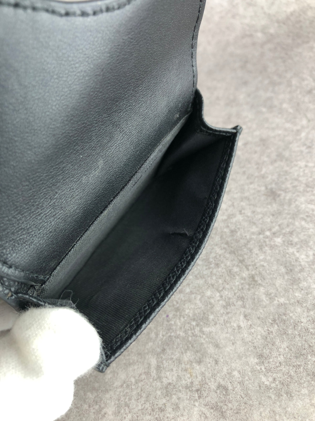 Christian Dior Trifold Wallet Black 43-MA-0261 Vintage juppie