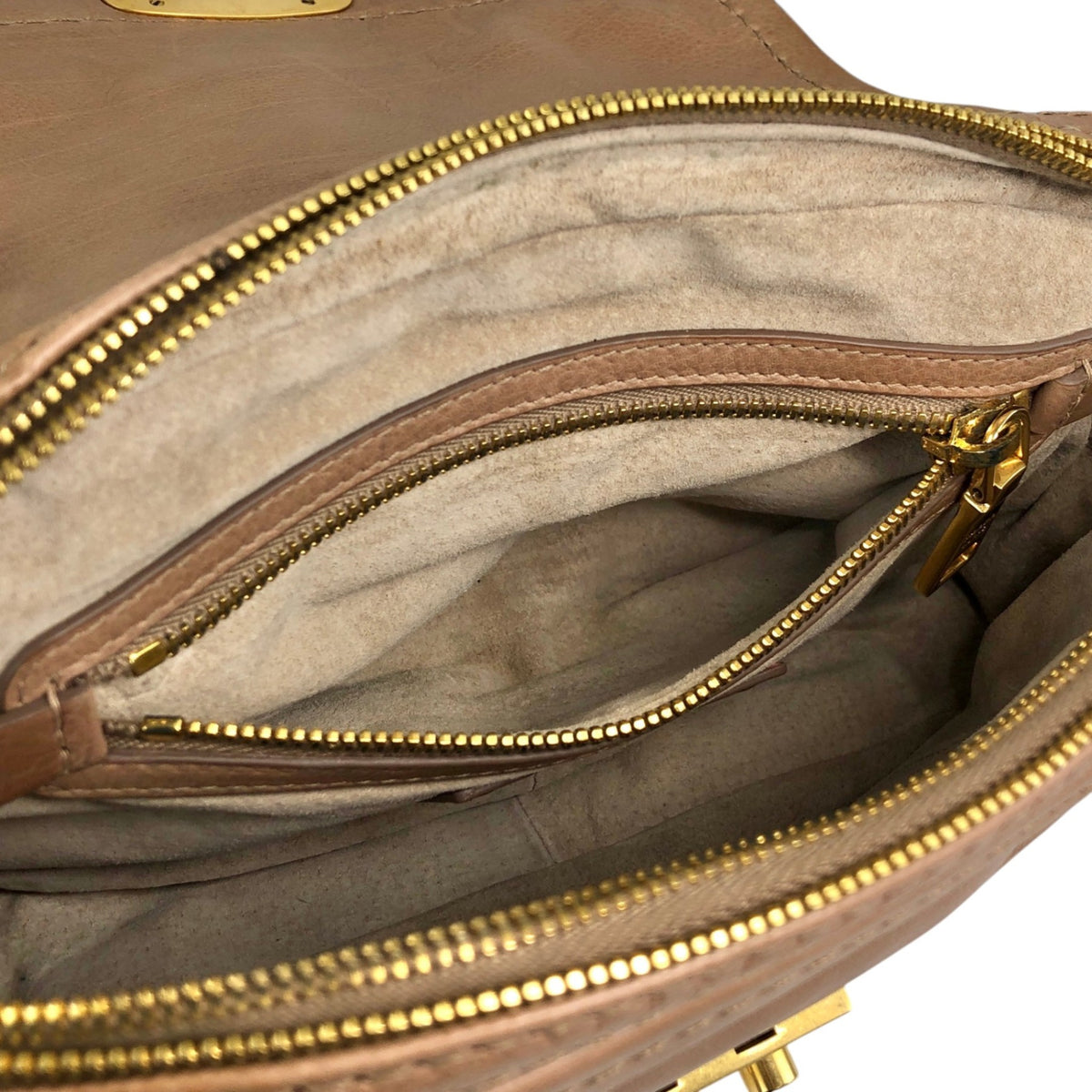 PRADA Logo Front Buckle Chain Shoulder bag Brown Vintage gkm4zp