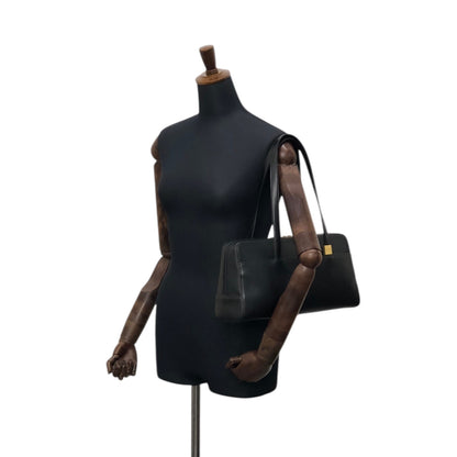 BURBERRY Logo Totebag Black Vintage y6x2fb