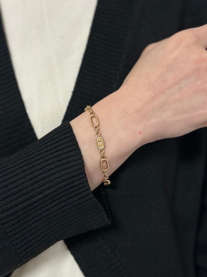 Christian Dior CD Logo Bracelet Gold Vintage y4mdib