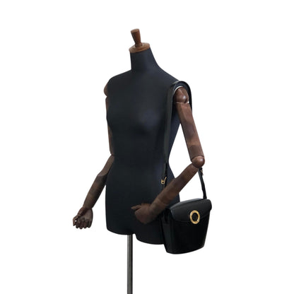 CELINE Circle Logo Shoulder bag Black Vintage kfiinf