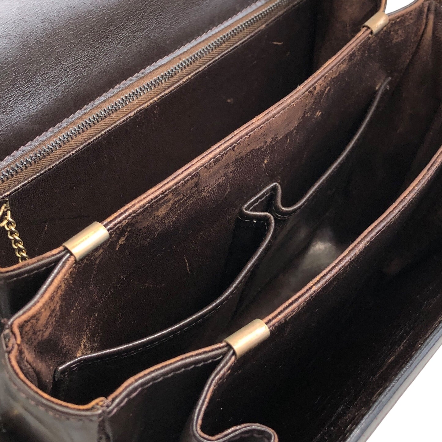 CELINE Horse Carriage Shoulder bag Brown Vintage 8kncfy