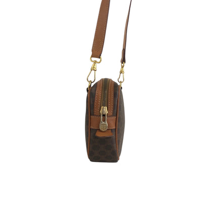 CELINE Macadam Blason Shoulder bag Brown Vintage f2gsiu