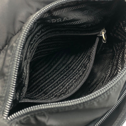 PRADA Triangle Logo Shoulder bag Black Vintage mv3hns