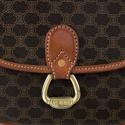 CELINE Horse Bit Shoulder bag Brown Vintage gth7ry