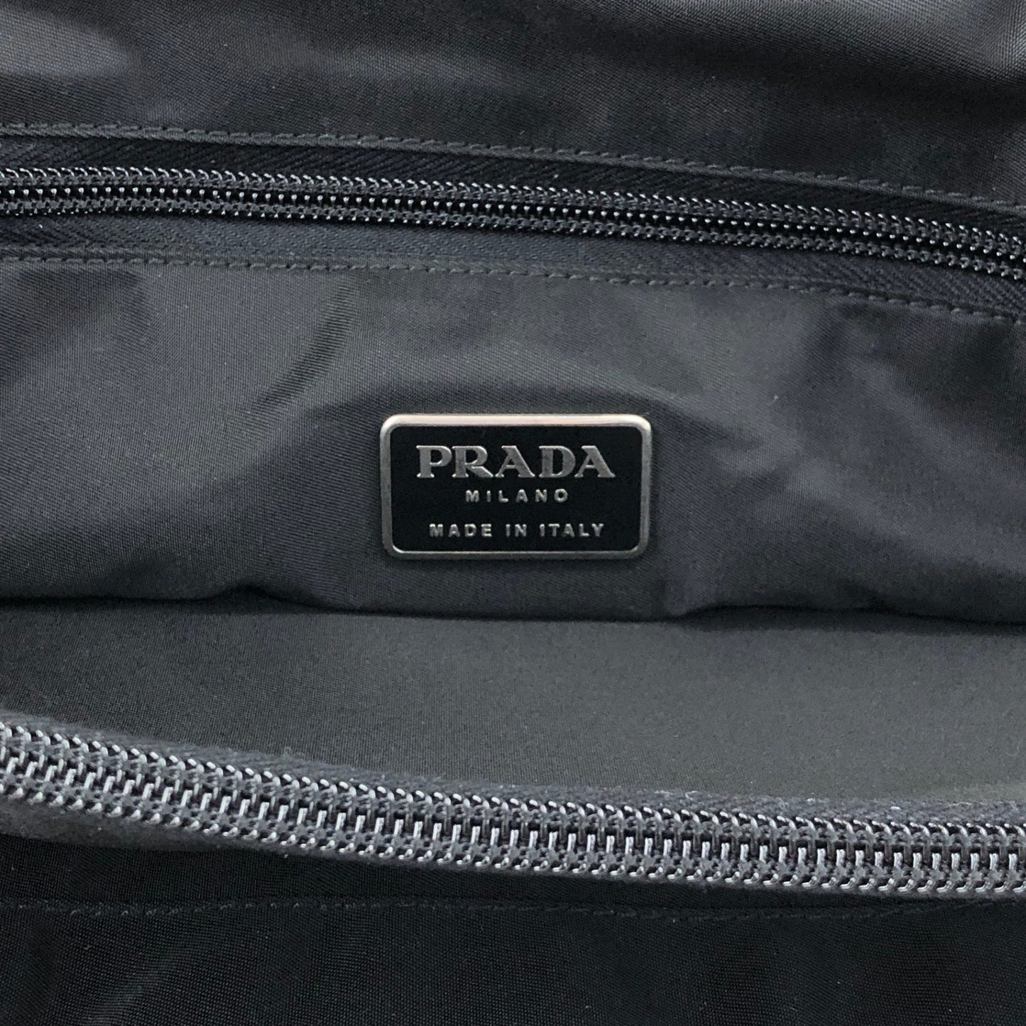 PRADA Tessuto Triangle Logo Totebag Black Vintage mi5jiw