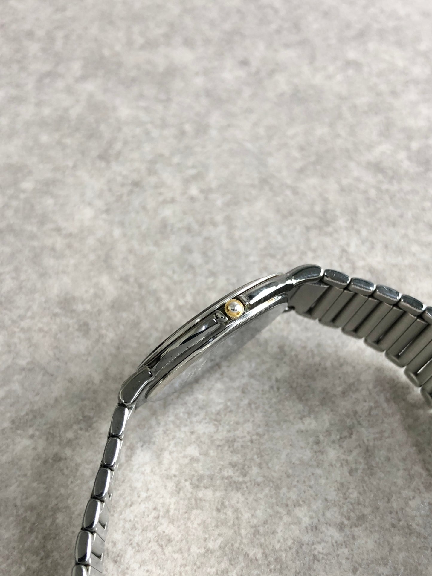 Yves Saint Laurent YSL Logo Watch Silver 4620-E62275 YO Vintage bufvtw