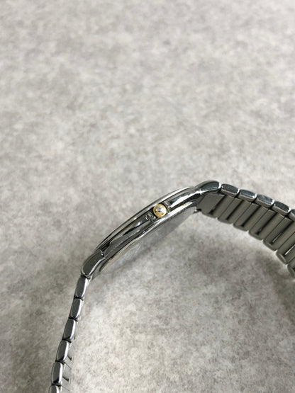 Yves Saint Laurent YSL Logo Watch Silver 4620-E62275 YO Vintage bufvtw
