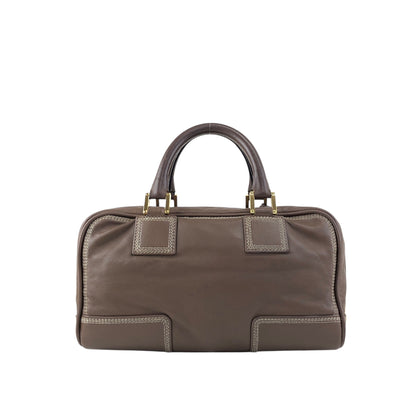 LOEWE Amazona Small Boston bag Handbag Brown Vintage irfyjk
