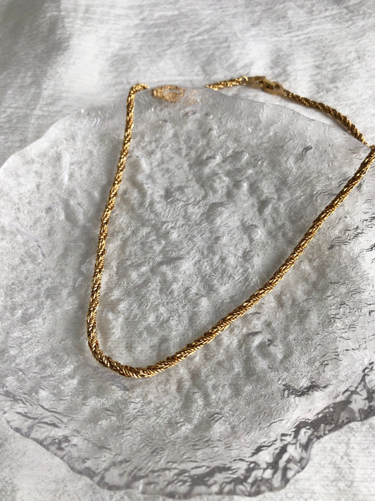 Christian Dior Necklace Gold Vintage bfb5je