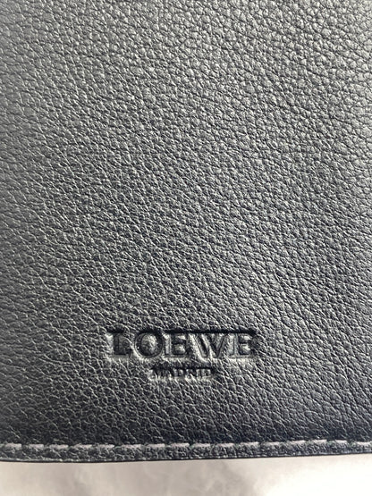 LOEWE Anagram Canvas Leather Trifold Wallet Gray Vintage hkypxt