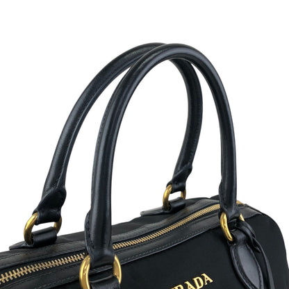 PRADA Logo Two-way Boston bag Shoulder bag Black Vintage 76zjdy
