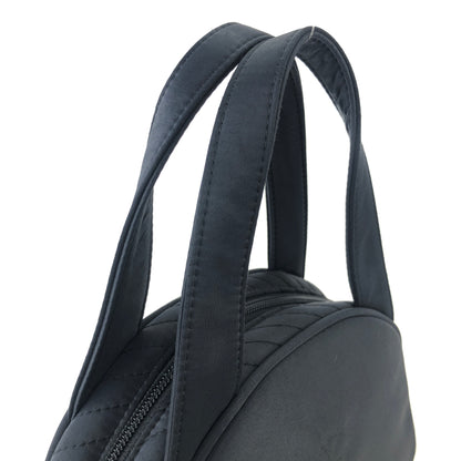 Yves Saint Laurent YSL Logo  Nylon Leather Handbag Black Vintage wx72aw