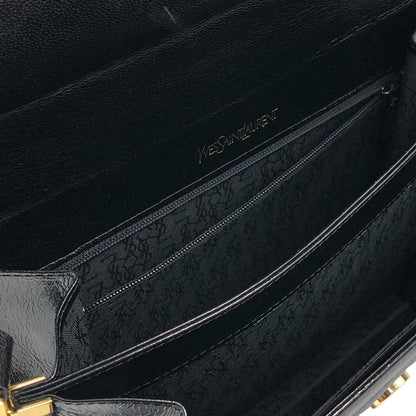 Yves Saint Laurent YSL Logo Shoulder bag Black Vintage d3ffr7